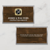 Bouwgereedschap | Houtmetaal Visitekaartje (Voorkant / Achterkant)