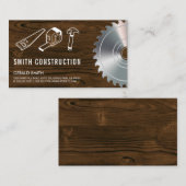 Bouwgereedschap | houttabel visitekaartje (Voorkant / Achterkant)