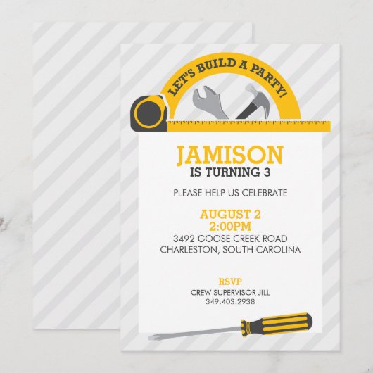 Bouwgereedschap Kaart (Voorkant / Achterkant)