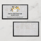 Bouwgereedschap | Leder en steen Visitekaartje (Voorkant / Achterkant)