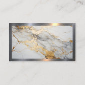 Bouwgereedschap | Metalen rand | Marmer Visitekaartje (Achterkant)