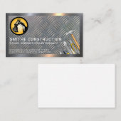 Bouwgereedschap | Metalen Rand | Staal Visitekaartje (Voorkant / Achterkant)