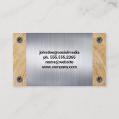 Bouwgereedschap | Metalen schroeven | Houtnerf Visitekaartje (Achterkant)