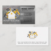 Bouwgereedschap | Metalen Staalplaat Visitekaartje (Voorkant / Achterkant)