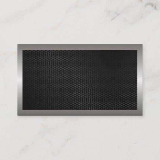 Bouwgereedschap | Onroerend goed | Zwart metaal Visitekaartje (Achterkant)