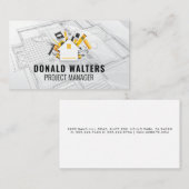 Bouwgereedschap | Schematische achtergrond Visitekaartje (Voorkant / Achterkant)