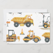 Bouwgereedschap Thema Gezamenlijke Verjaardagsfoto Kaart (Achterkant)