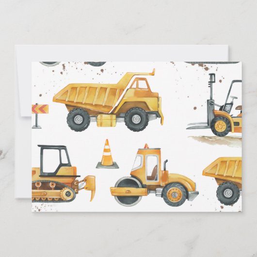 Bouwgereedschap Thema Gezamenlijke Verjaardagsfoto Kaart (Achterkant)