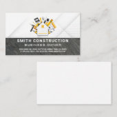 Bouwgereedschap | Vastgoedbouw | leisteen Visitekaartje (Voorkant / Achterkant)