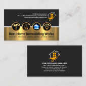 Bouwgereedschap voor het bouwen van goud visitekaartje (Voorkant / Achterkant)