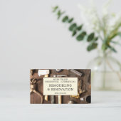 Bouwgereedschap voor het verwijderen van hout visitekaartje (Staand voorkant)