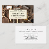 Bouwgereedschap voor het verwijderen van hout visitekaartje (Voorkant / Achterkant)