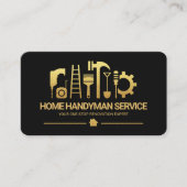 Bouwgereedschap voor mousserende goudhandyman visitekaartje (Voorkant)