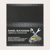 Bouwgereedschap | Werkvoertuig Visitekaartje (Buitenkant ongevouwen)