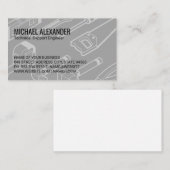 Bouwgereedschappen Achtergrond Visitekaartje (Voorkant / Achterkant)