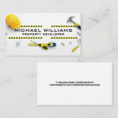 Bouwgereedschappen en -uitrusting | Attentie-tape Visitekaartje (Voorkant / Achterkant)