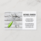 Bouwgereedschappen Hammer WFrench | Achtergrond ho Visitekaartje (Voorkant)