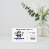 Bouwgereedschappen Handyman Visitekaartje (Staand voorkant)