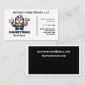 Bouwgereedschappen Handyman Visitekaartje (Voorkant / Achterkant)