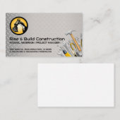 bouwgraafmachine | Bouwgereedschappen Visitekaartje (Voorkant / Achterkant)