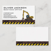 bouwgraafmachine | Dirt Caution Visitekaartje (Voorkant / Achterkant)