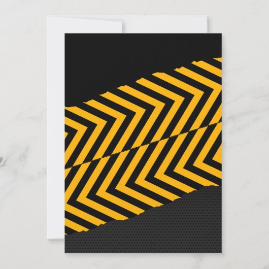 Bouwgraafmachine met Birthday Party Kaart (Achterkant)