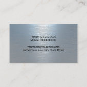 Bouwgraafmachine Operator Blauw metaal Visitekaartje (Achterkant)