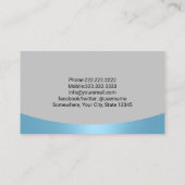 Bouwgraafmachine Plant operator Modern blauw Visitekaartje (Achterkant)