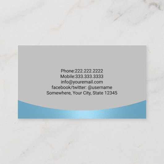 Bouwgraafmachine Plant operator Modern blauw Visitekaartje (Achterkant)