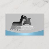 Bouwgraafmachine Plant operator Modern blauw Visitekaartje (Voorkant)