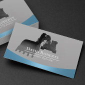 Bouwgraafmachine Plant operator Modern blauw Visitekaartje