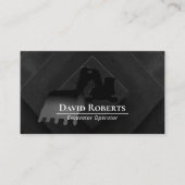 Bouwgraafmachine Plant operator Modern Zwart Visitekaartje (Voorkant)