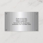 Bouwgraafmachine Plant operator zwart metaal Visitekaartje (Achterkant)