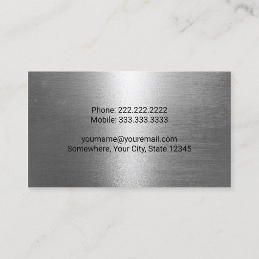 Bouwgraafmachine Professionele Plant Operator Visitekaartje (Achterkant)