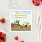 Bouwgraver Jongen's Verjaardagsfeest Servet (Insitu)