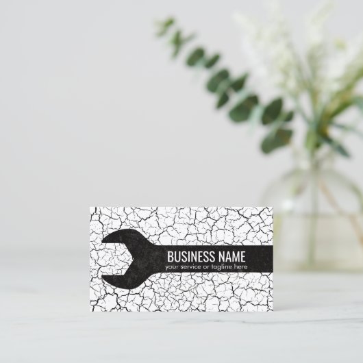 Bouwhandyman Reparatie Tool Grunge Visitekaartje (Staand voorkant)