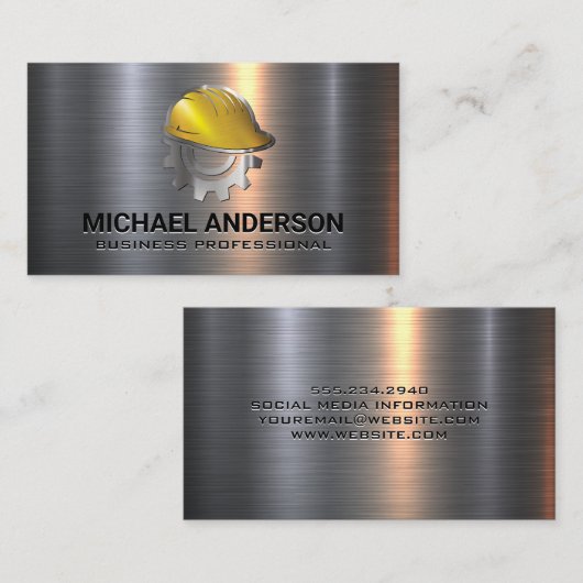 Bouwhelm | Blauwboord Contractor Visitekaartje (Voorkant / Achterkant)