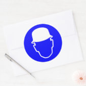Bouwhelm Bord Ronde Sticker (Envelop)