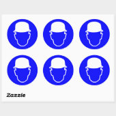 Bouwhelm Bord Ronde Sticker (Vel)