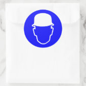 Bouwhelm Bord Ronde Sticker (Tas)