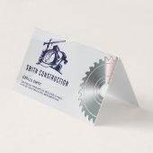 Bouwhelm constructie | Zaag | Aannemer Visitekaartje (Voorkant)