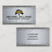 Bouwhelm | Onroerend goed | Staal Metaal Visitekaartje (Voorkant / Achterkant)