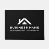 Bouwhuis Roof Logo Real Estate Black Deurmat (Voorkant)