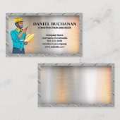 Bouwingenieur | Metalen achtergrond Visitekaartje (Voorkant / Achterkant)