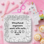 Bouwingenieurs Papieren Bordje (Feest)