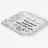 Bouwingenieurs Papieren Bordje (Gebogen)