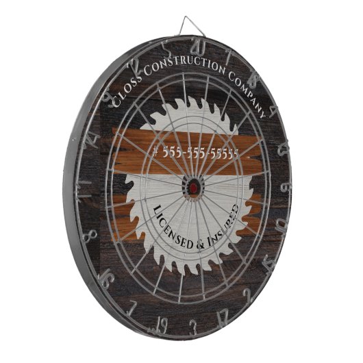 Bouwingspictogram Rustige houttoon Dartbord (Voorkant Links)