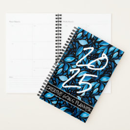 Bouwjaar 2025 Zwart/Blauw Botanische Planner