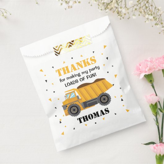 Bouwjaar en vrachtwagenpark bedankzakje (Gezegeld)