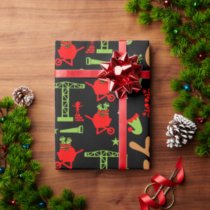 Bouwjaar kerst cadeaupapier